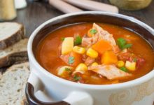 Фото - Томатный суп с тыквой и курицей